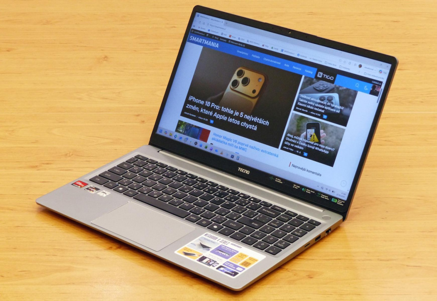 Tecno Megabook K15s recenze: lepší notebook za 9 999 Kč neseženete